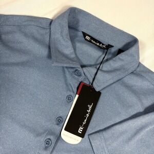 New Travis Mathew Top Women's M Blue Corona Premier Preppy Golf polo shirt top